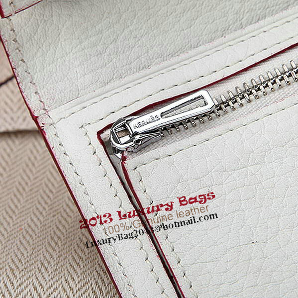 Hermes Bearn Japonaise Bi-Fold Wallet Grainy Leather A208 White Hermes Bearn Japonaise Bi-Fold Wallet Grainy Leather A208 White