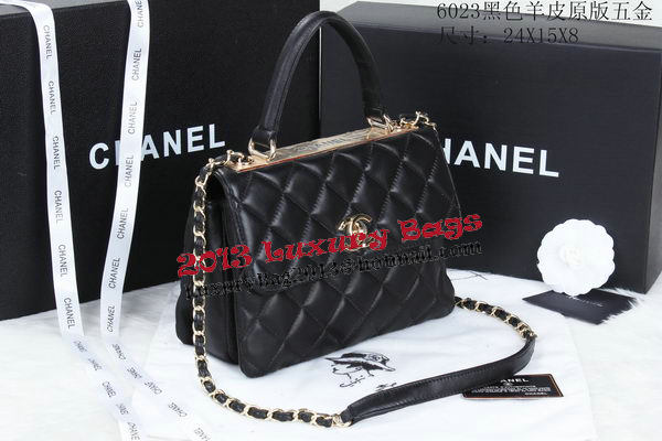 Chanel Classic Top Flap Bag Sheep Leather CHA6023 Black Chanel Classic Top Flap Bag Sheep Leather CHA6023 Black