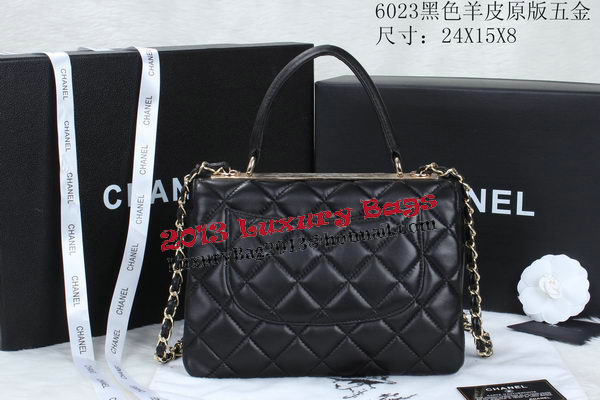 Chanel Classic Top Flap Bag Sheep Leather CHA6023 Black Chanel Classic Top Flap Bag Sheep Leather CHA6023 Black