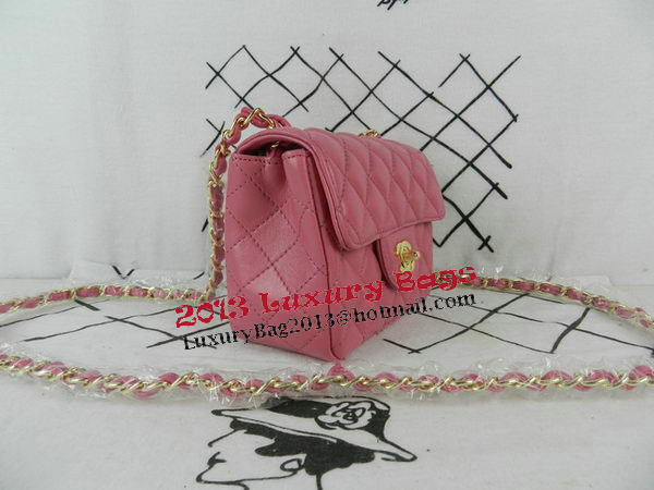Chanel mini Classic Flap Bag Peach Sheekskin CHA1115 Gold Chanel mini Classic Flap Bag Peach Sheekskin CHA1115 Gold