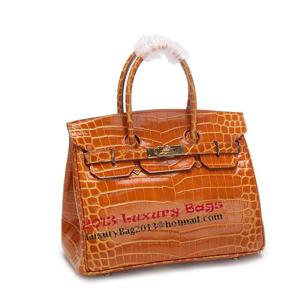 Hermes Birkin 30CM Tote Bags Wheat Iridescent Croco Leather Gold Hermes Birkin 30CM Tote Bags Wheat Iridescent Croco Leather Gold