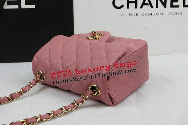 Chanel Classic MINI Flap Bag Pink Original Sheep Leather CF1115 Gold Chanel Classic MINI Flap Bag Pink Original Sheep Leather CF1115 Gold