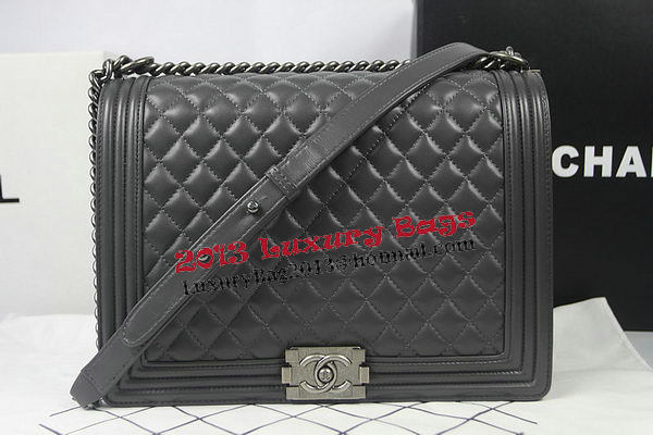 Boy Chanel Flap Shoulder Bag Grey Original Sheepskin A67087 Silver Boy Chanel Flap Shoulder Bag Grey Original Sheepskin A67087 Silver