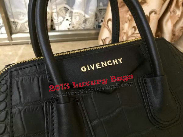 Givenchy Antigona Bag in Croco Leather Black Givenchy Antigona Bag in Croco Leather Black