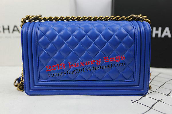 Boy Chanel Flap Shoulder Bags Blue Original Sheepskin A67025 Gold Boy Chanel Flap Shoulder Bags Blue Original Sheepskin A67025 Gold