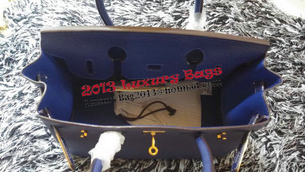 Hermes Birkin 30CM Tote Bags Litchi Leather H30LI Royal Hermes Birkin 30CM Tote Bags Litchi Leather H30LI Royal