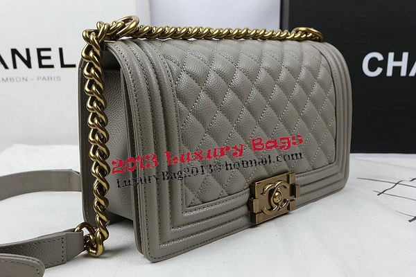 Boy Chanel Flap Bag Original Grey Cannage Pattern A67025 Gold Boy Chanel Flap Bag Original Grey Cannage Pattern A67025 Gold