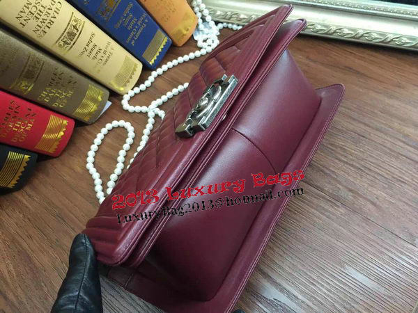 Boy Chanel Flap Shoulder Bag Sheepskin Leather A67086 Burgundy Boy Chanel Flap Shoulder Bag Sheepskin Leather A67086 Burgundy