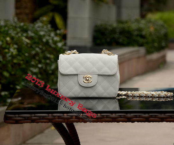 Chanel Classic MINI Flap Bag White Cannage Pattern A1115 Gold Chanel Classic MINI Flap Bag White Cannage Pattern A1115 Gold