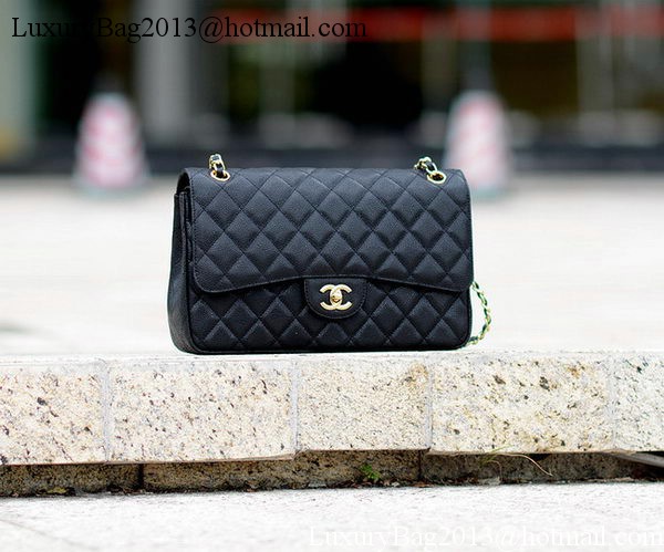 Chanel Jumbo Classic Black Cannage Pattern Flap Bag A58600 Gold Chanel Jumbo Classic Black Cannage Pattern Flap Bag A58600 Gold