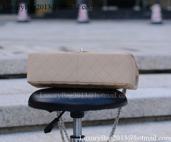 Chanel Maxi Quilted Classic Flap Bag Apricot Cannage Pattern A58601 Silver Chanel Maxi Quilted Classic Flap Bag Apricot Cannage Pattern A58601 Silver