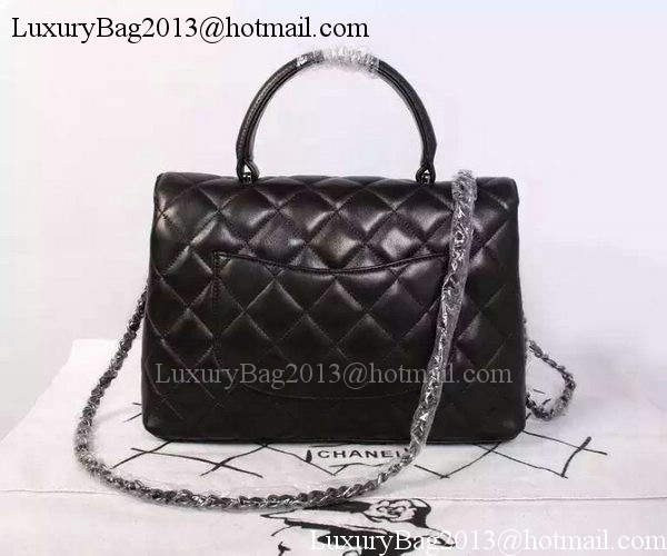 Chanel Classic Top Handle Bag Original Sheepskin Leather A92238 Black Chanel Classic Top Handle Bag Original Sheepskin Leather A92238 Black