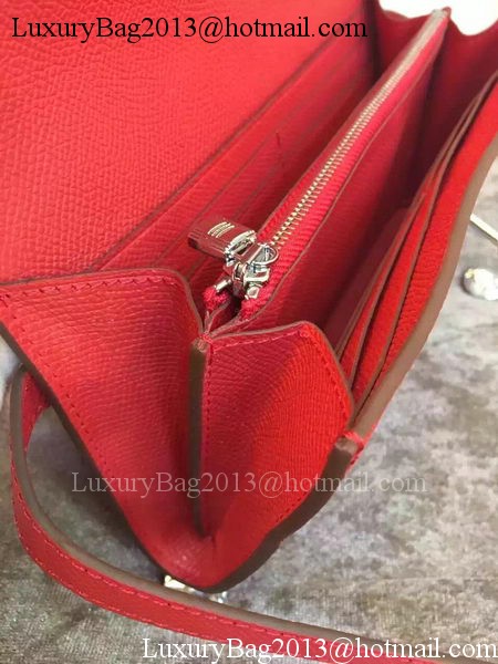 Hermes Kelly Wallet Epsom Leather H009 Red Hermes Kelly Wallet Epsom Leather H009 Red