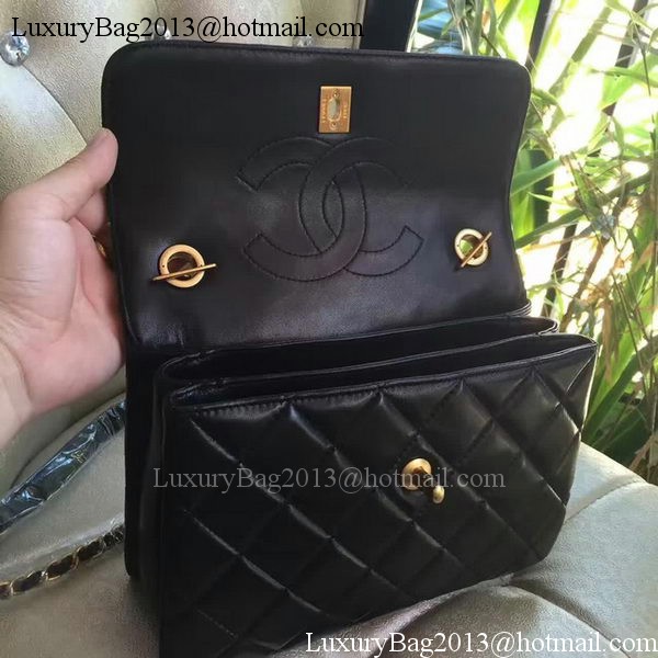 Chanel Classic Top Flap Bag Black Original Sheepskin Leather A92236 Gold Chanel Classic Top Flap Bag Black Original Sheepskin Leather A92236 Gold
