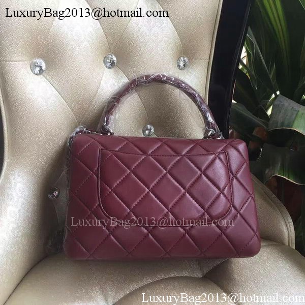 Chanel Classic Top Flap Bag Original Sheepskin Leather A92236 Burgundy Chanel Classic Top Flap Bag Original Sheepskin Leather A92236 Burgundy