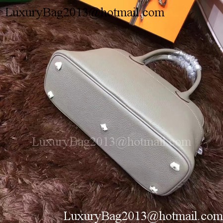 Hermes Bolide 31CM Calfskin Leather Tote Bag B3302 Grey Hermes Bolide 31CM Calfskin Leather Tote Bag B3302 Grey