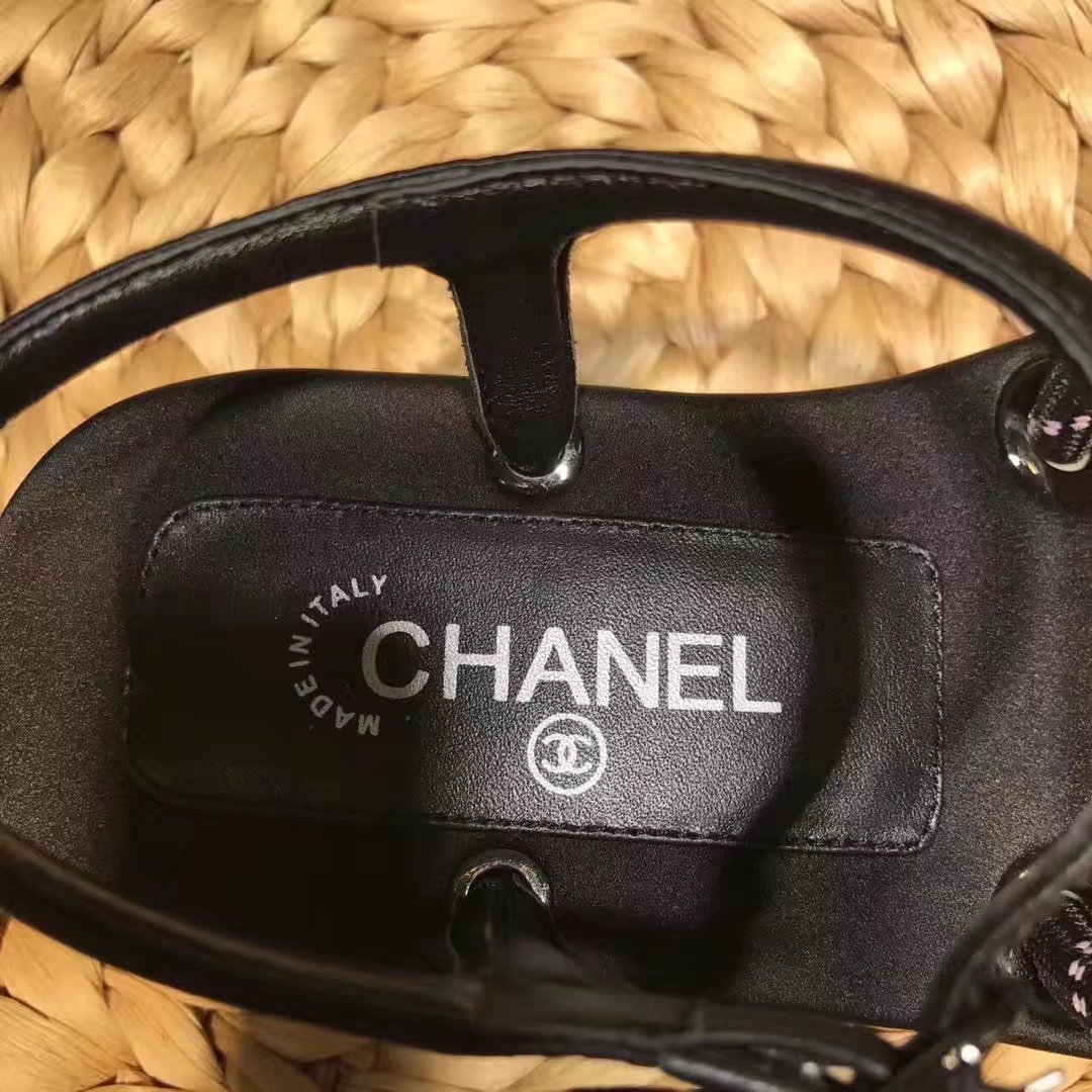 Chanel Sandal Leather CH2143 Black Chanel Sandal Leather CH2143 Black