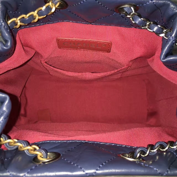 Chanel Sheepskin Leather Backpack 93825 Blue Chanel Sheepskin Leather Backpack 93825 Blue