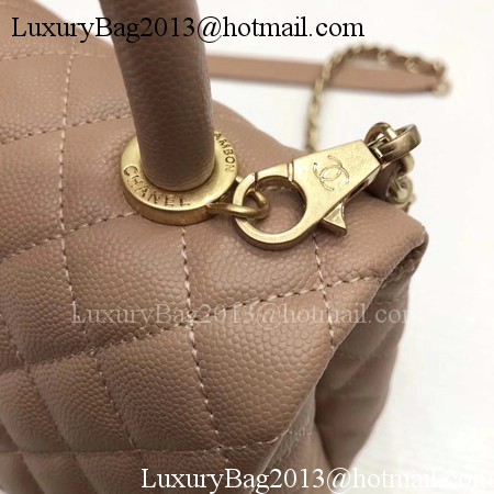 Chanel Classic Top Handle Bag Apricot Original Leather A92991 Gold Chanel Classic Top Handle Bag Apricot Original Leather A92991 Gold