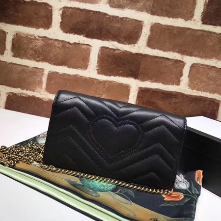 Gucci GG Marmont Matelasse mini Bag 448426 Black Gucci GG Marmont Matelasse mini Bag 448426 Black