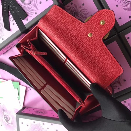 Gucci GG Marmont Matelasse Leather Wallet 400586 Red Gucci GG Marmont Matelasse Leather Wallet 400586 Red