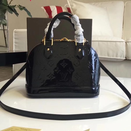 Louis Vuitton Monogram Vernis Alma BB M91606 Black Louis Vuitton Monogram Vernis Alma BB M91606 Black