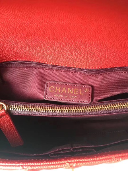 Chanel Classic Wine Top Handle Bag Red Original Leather A92292 Gold Chanel Classic Wine Top Handle Bag Red Original Leather A92292 Gold