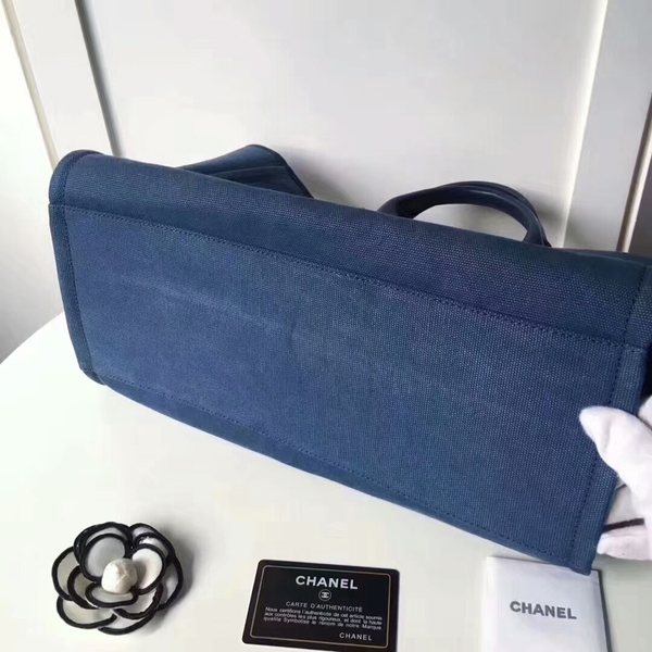 Chanel Medium Original Canvas Leather Tote Shopping Bag 66941B Chanel Medium Original Canvas Leather Tote Shopping Bag 66941B