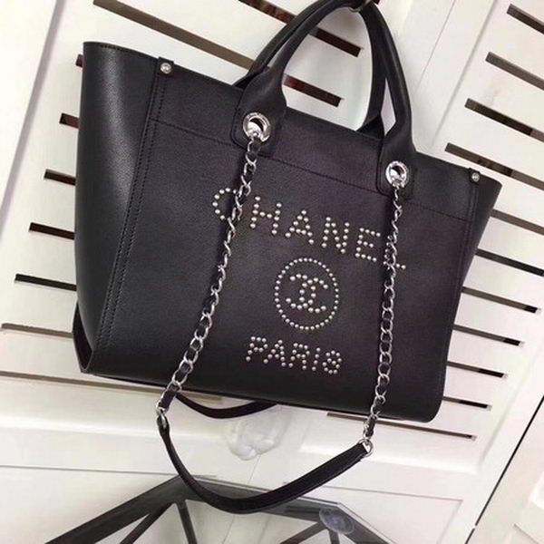 Chanel Tote Bag Calfskin Leather CHA3627 Black Chanel Tote Bag Calfskin Leather CHA3627 Black