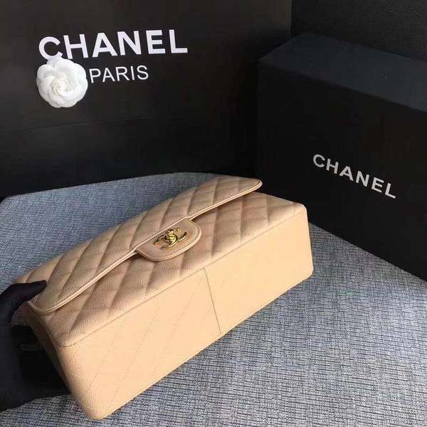 Chanel Flap Shoulder Bags Camel Original Calfskin Leather CF1113 Gold Chanel Flap Shoulder Bags Camel Original Calfskin Leather CF1113 Gold