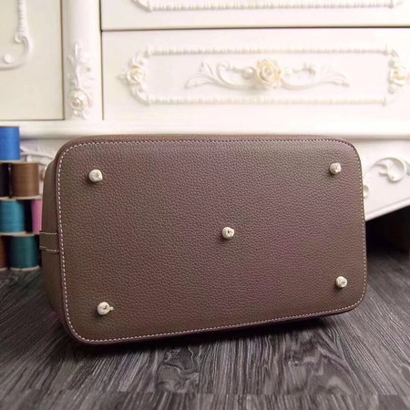 Hermes Toolbox Bag Original Togo Leather H3259 Grey Hermes Toolbox Bag Original Togo Leather H3259 Grey