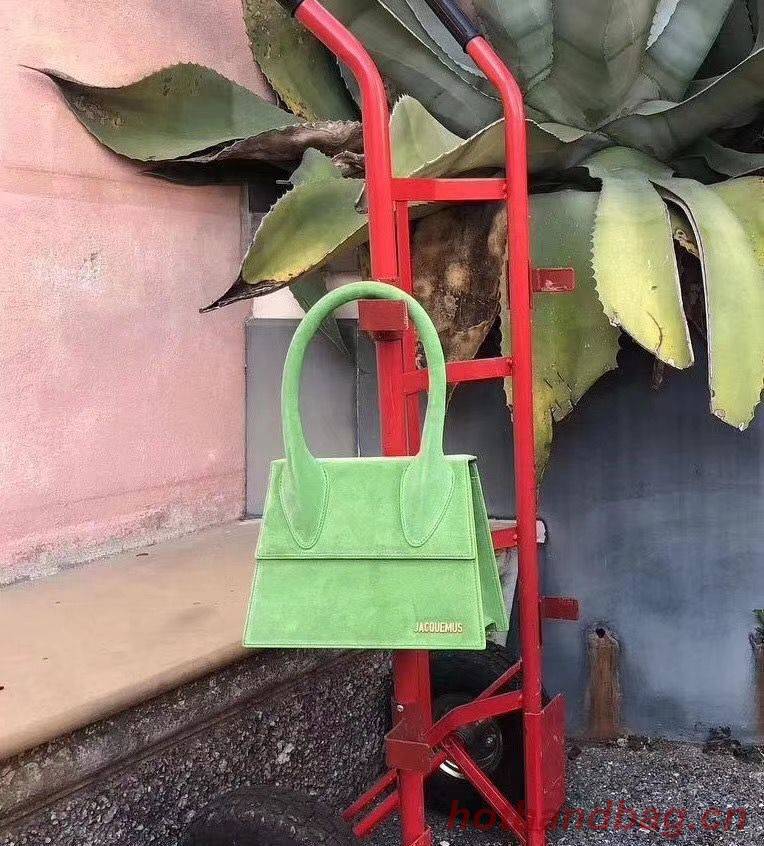 Jacquemus Original Velvet Leather Top Handle Bag J76235 Green Jacquemus Original Velvet Leather Top Handle Bag J76235 Green
