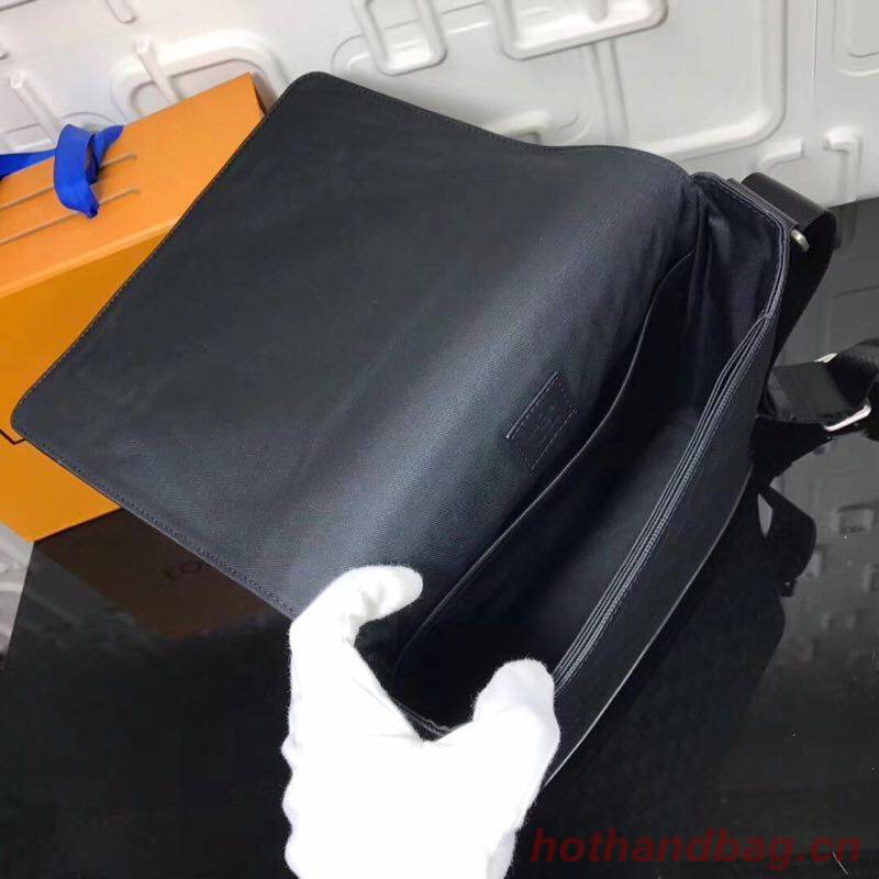 LOUIS VUITTON ORIGINAL LEATHER MESSENGER BAG N41038 N41035 BLACK LOUIS VUITTON ORIGINAL LEATHER MESSENGER BAG N41038 N41035 BLACK