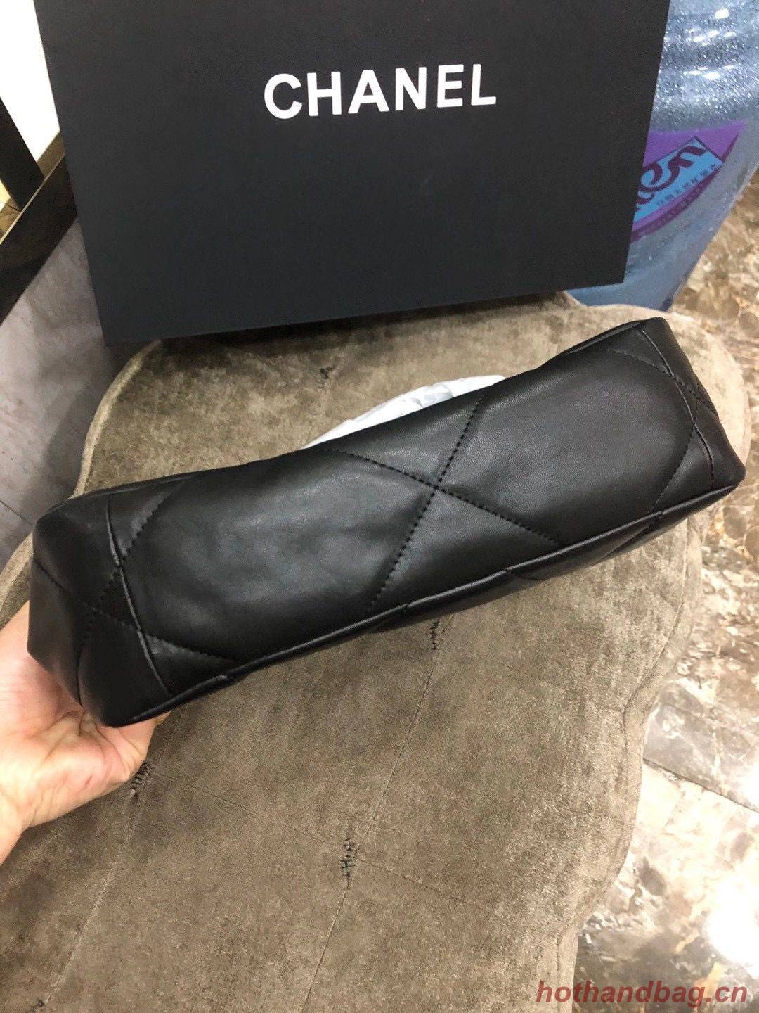 Chanel Origianl Leather 19 Flap Bag AS1160 Black Chanel Origianl Leather 19 Flap Bag AS1160 Black