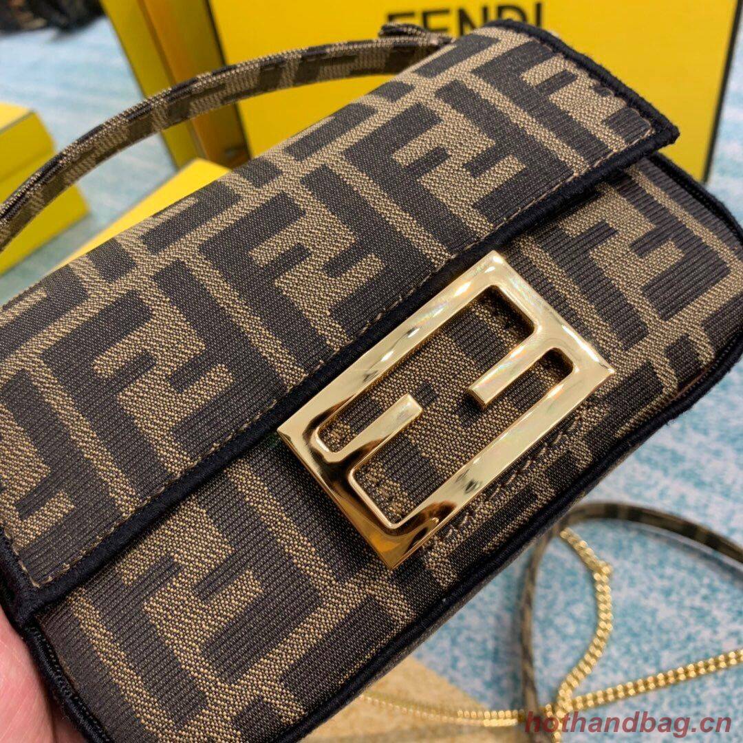 FENDI fabric bag 8BR600 brown FENDI fabric bag 8BR600 brown