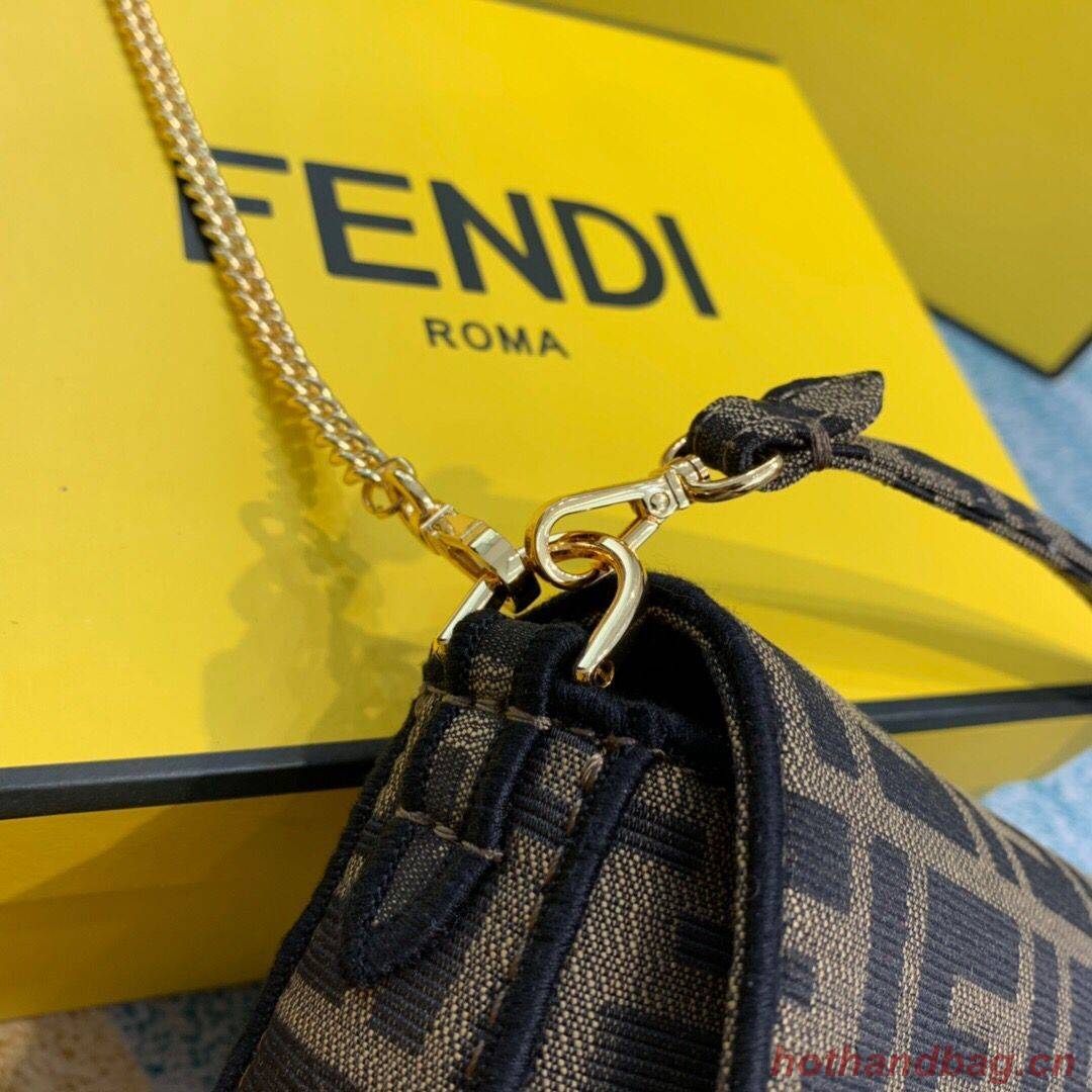 FENDI fabric bag 8BR600 brown FENDI fabric bag 8BR600 brown