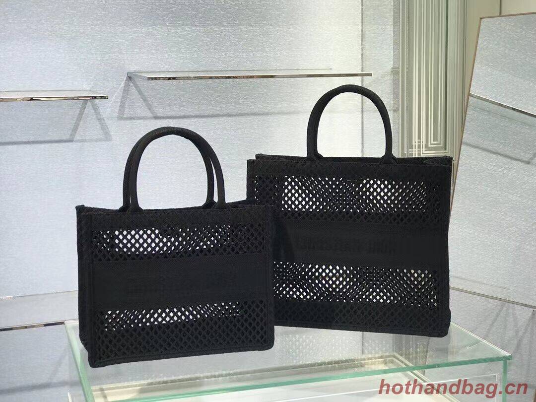 DIOR BOOK TOTE Black Mesh Embroidery M1286ZW DIOR BOOK TOTE Black Mesh Embroidery M1286ZW