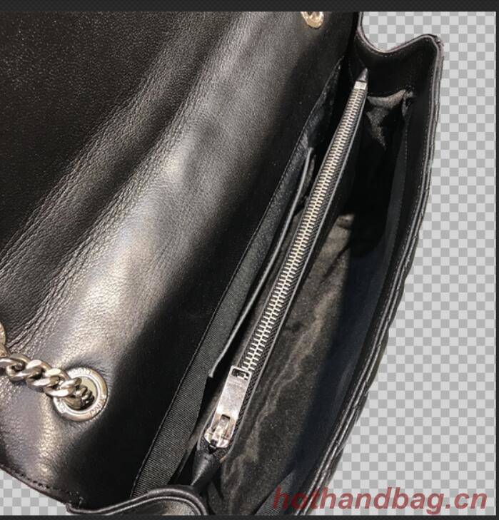 Yves Saint Laurent Calfskin Leather Shoulder Bag Y5699 black Yves Saint Laurent Calfskin Leather Shoulder Bag Y5699 black