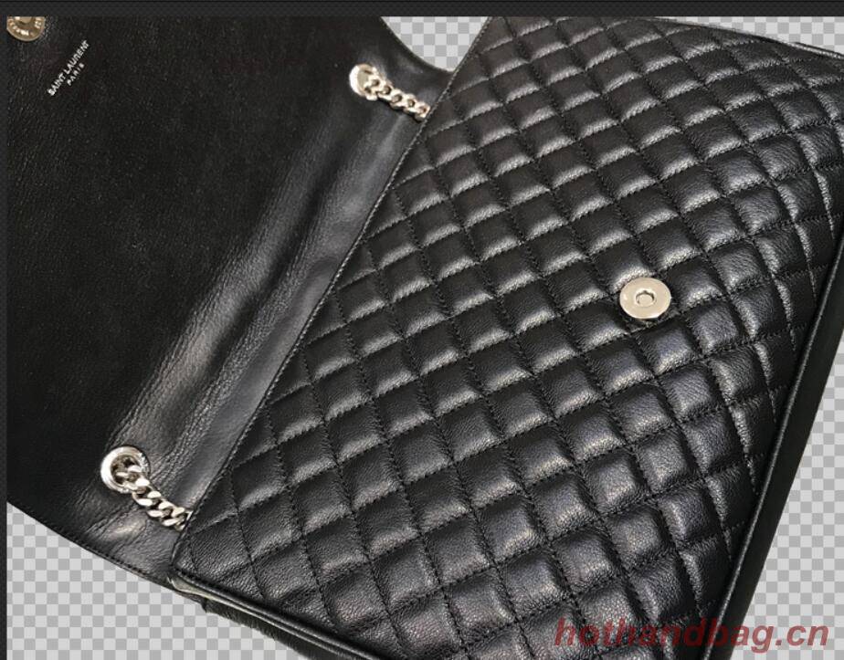 Yves Saint Laurent Calfskin Leather Shoulder Bag Y5699 black Yves Saint Laurent Calfskin Leather Shoulder Bag Y5699 black