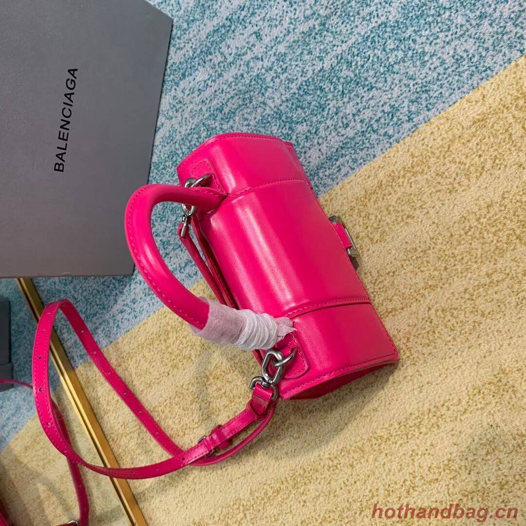 Balenciaga Hourglass XS Top Handle Bag shiny box calfskin 28331 neon pink Balenciaga Hourglass XS Top Handle Bag shiny box calfskin 28331 neon pink