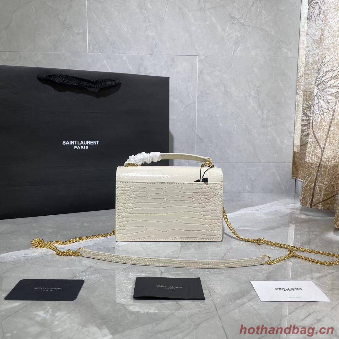 Yves Saint Laurent Calfskin Leather Tote Bag Y634723 white Yves Saint Laurent Calfskin Leather Tote Bag Y634723 white