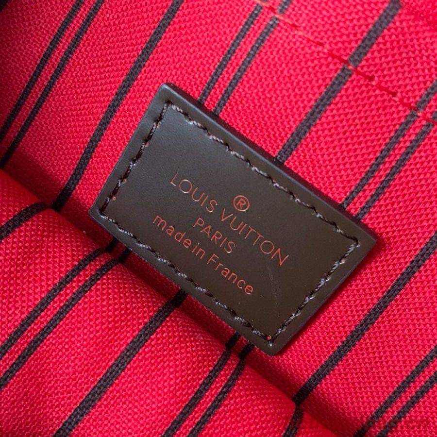 Louis Vuitton Damier Ebene Canvas Neverfull M41358 Red Louis Vuitton Damier Ebene Canvas Neverfull M41358 Red