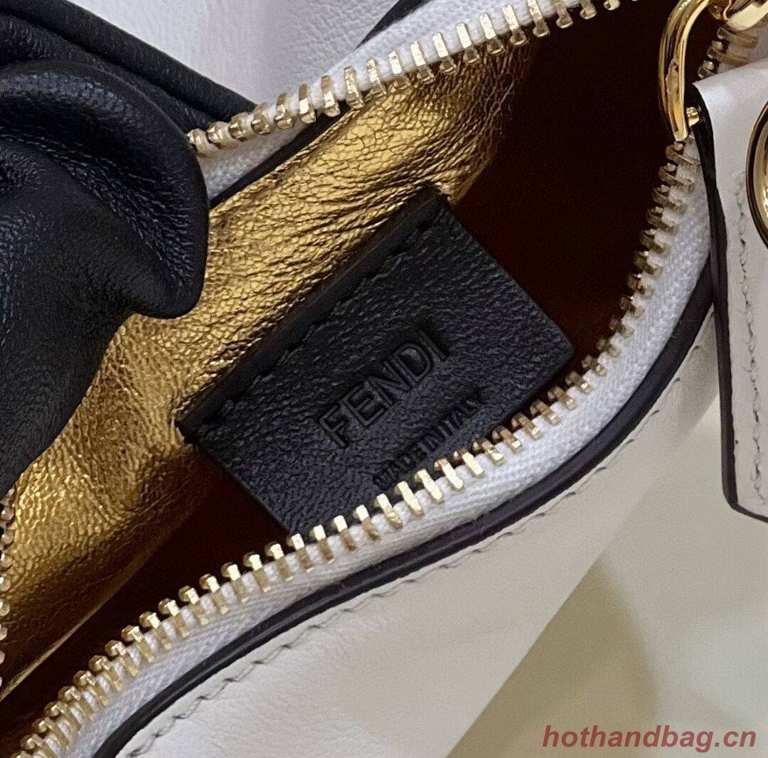 Fendi Nano Fendigraphy White leather charm 7AS089A Fendi Nano Fendigraphy White leather charm 7AS089A