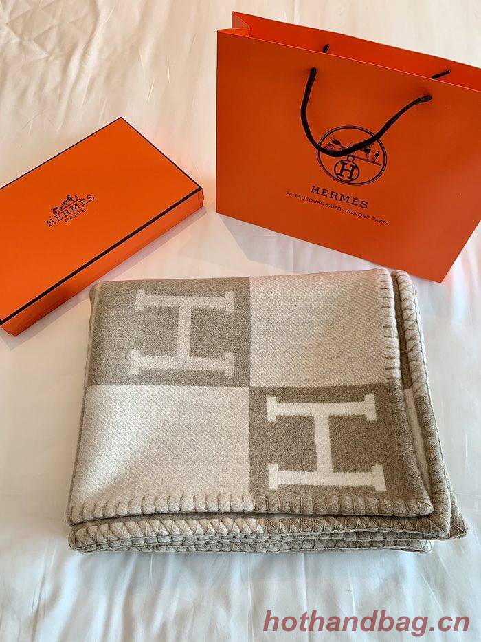 Hermes Lambswool&Cashmere Shawl&Blanket HMB00006 Hermes Lambswool&Cashmere Shawl&Blanket HMB00006