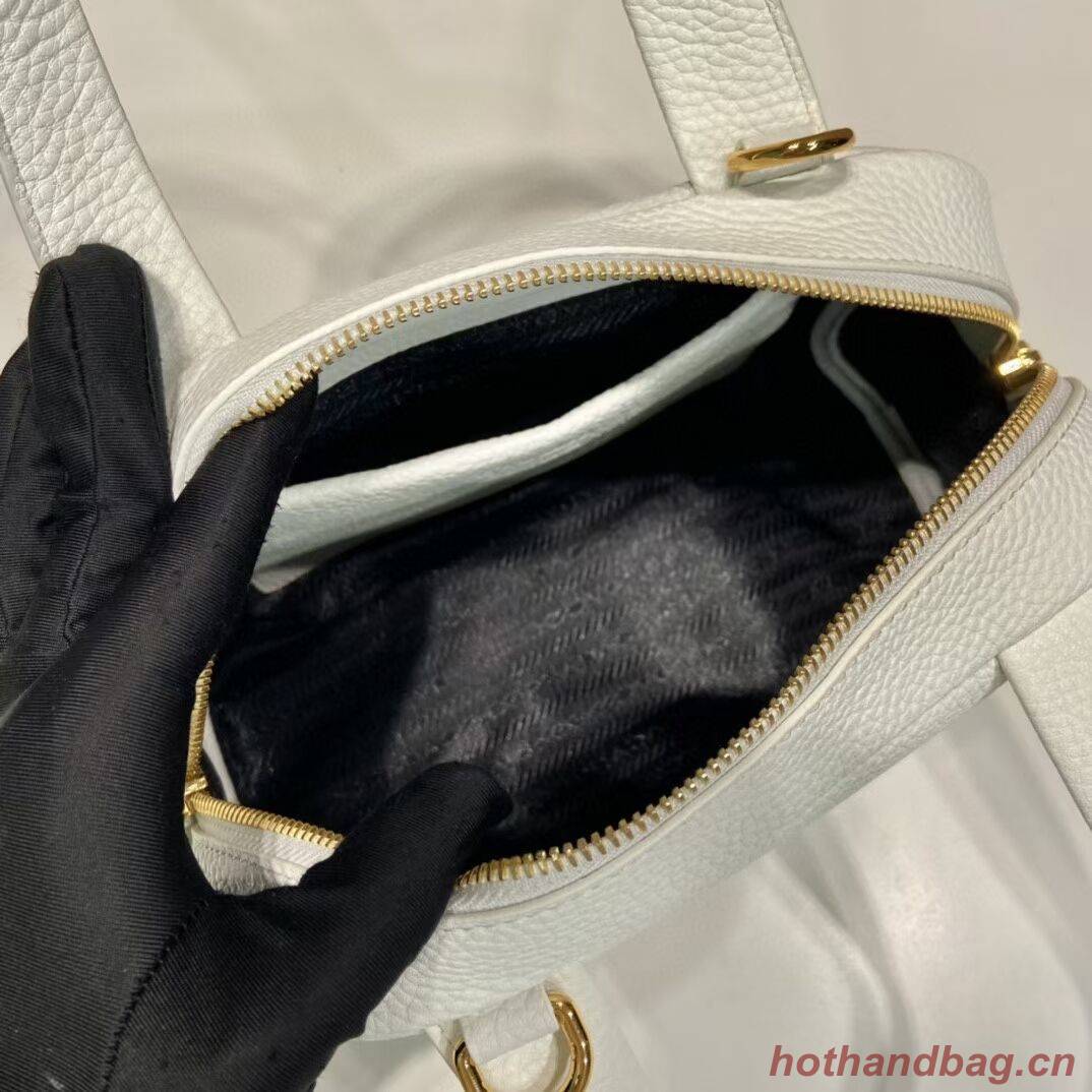 Prada leather tote bag 1DH770 white Prada leather tote bag 1DH770 white
