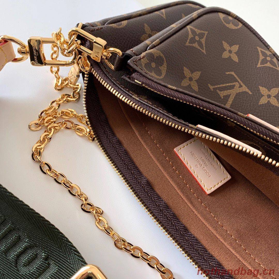 Louis vuitton original monogram canvas Shoulder Bag MULTI-POCHETTE ACCESSOIRES M44813 Green Louis vuitton original monogram canvas Shoulder Bag MULTI-POCHETTE ACCESSOIRES M44813 Green