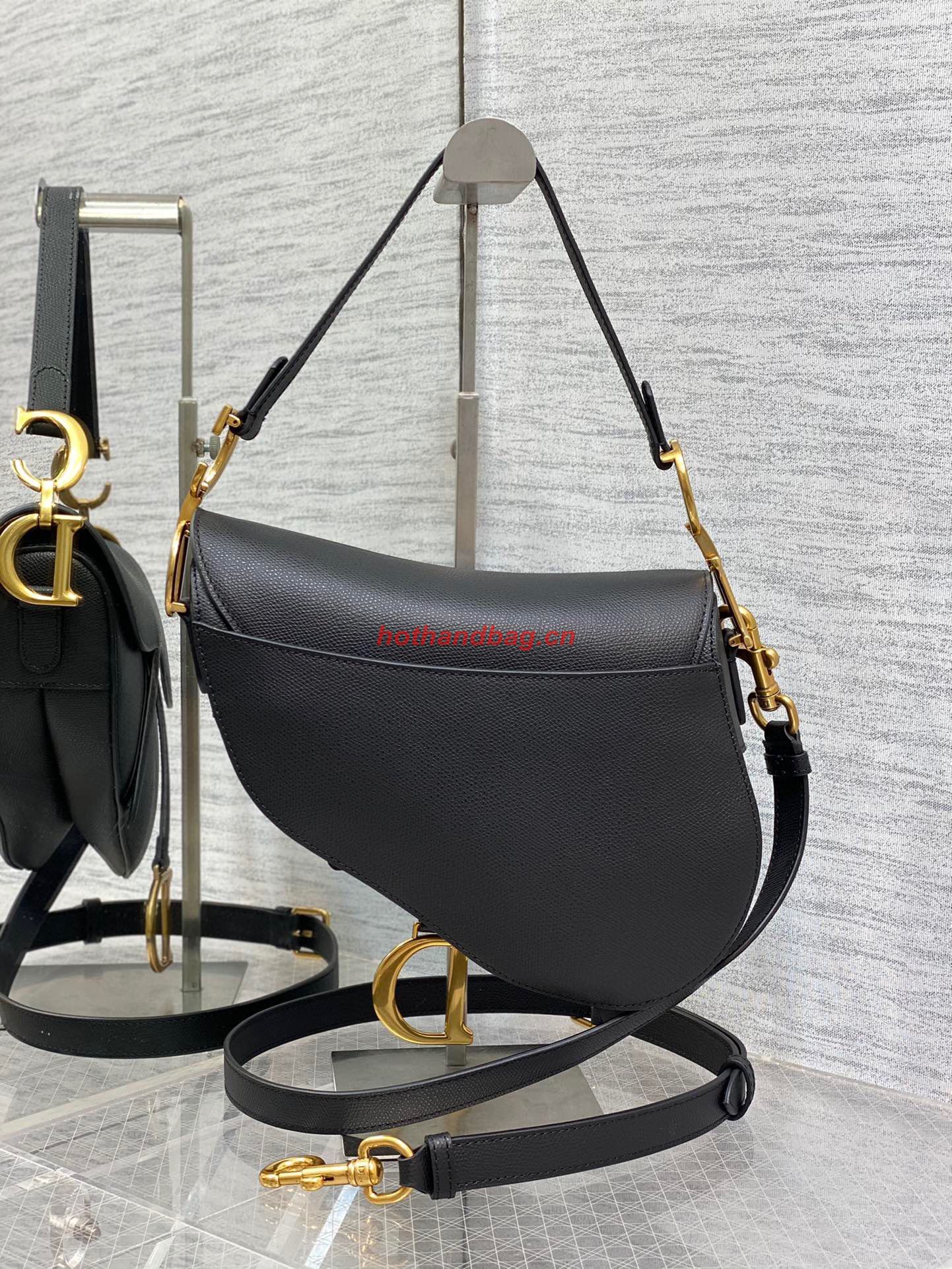 Dior SADDLE BAG Epsom Leather M04463 BLACK Dior SADDLE BAG Epsom Leather M04463 BLACK