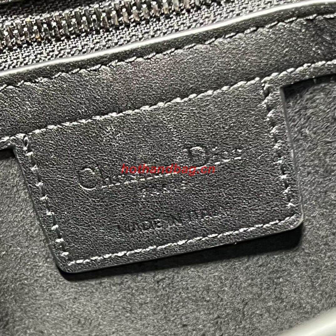 LADY DIOR TOP HANDLE MEDIUM BAG Cannage Lambskin C9227 BLACK&BLACK LADY DIOR TOP HANDLE MEDIUM BAG Cannage Lambskin C9227 BLACK&BLACK