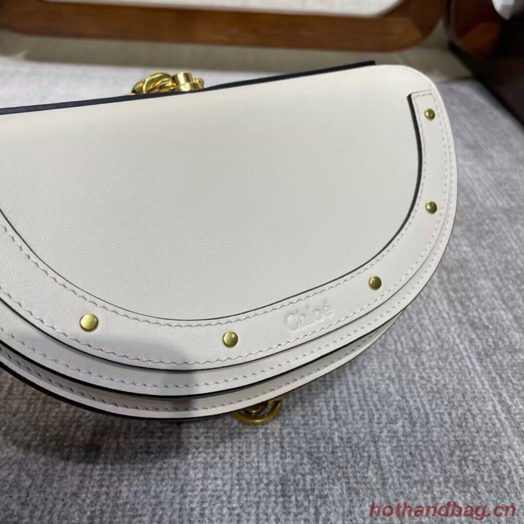 Chloe Nile Bracelet Minaudiere Original Leather 6020 White Chloe Nile Bracelet Minaudiere Original Leather 6020 White