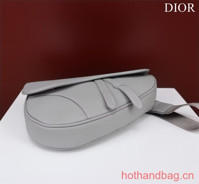 Dior Essentials SADDLE BAG Grained Calfskin 1ADPO093F GRAY Dior Essentials SADDLE BAG Grained Calfskin 1ADPO093F GRAY